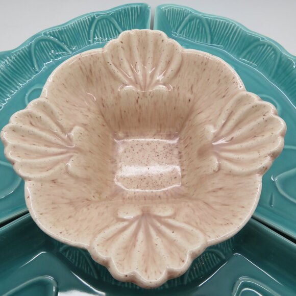 Vintage Ceramic Serving Bowl Nesting Trays CAL USA L40 485 CA Pottery Chip & Dip - Picture 3 of 16
